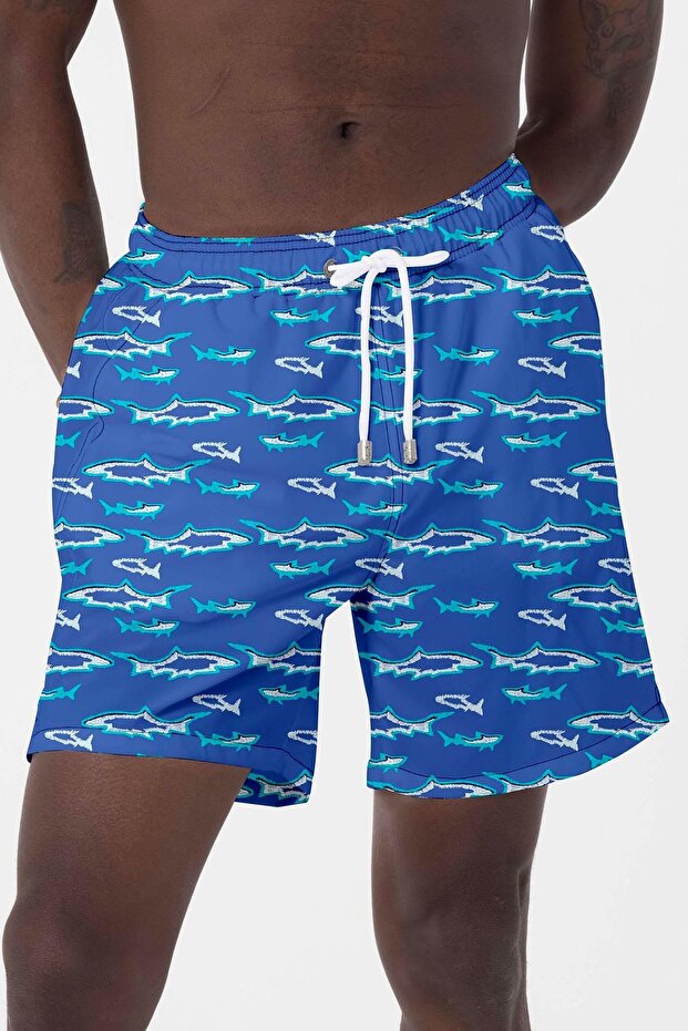 Men's Pool Sea Patterned Shorts 029 Blue