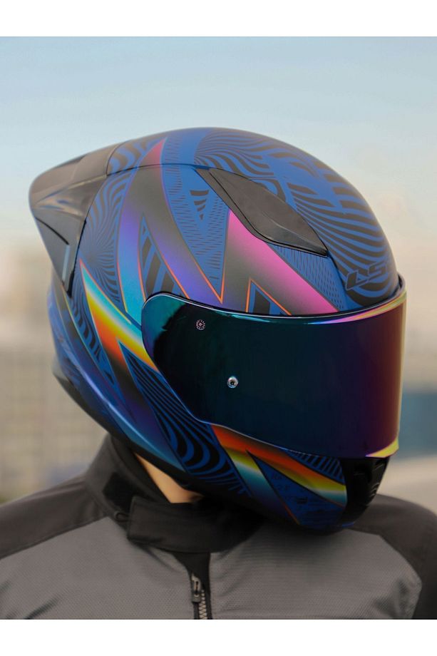 RAPID 2 RACE OPTIK MAT MAVİ-MOR KASK - 3