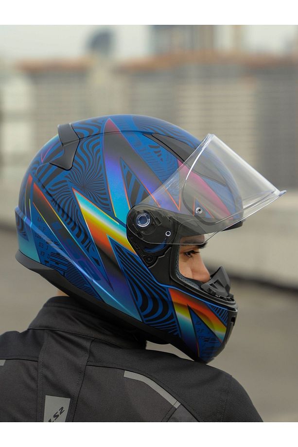 RAPID 2 OPTIK MAT MAVİ-MOR KASK - 3