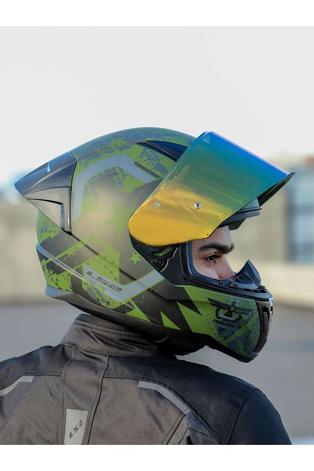 RAPID 2 RACE THUNDER BIRDS MAT YEŞİL-SİYAH-GRİ KASK - 6