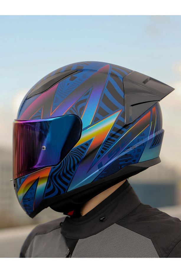 RAPID 2 RACE OPTIK MAT MAVİ-MOR KASK - 2
