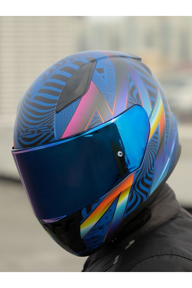 RAPID 2 OPTIK MAT MAVİ-MOR KASK - 3