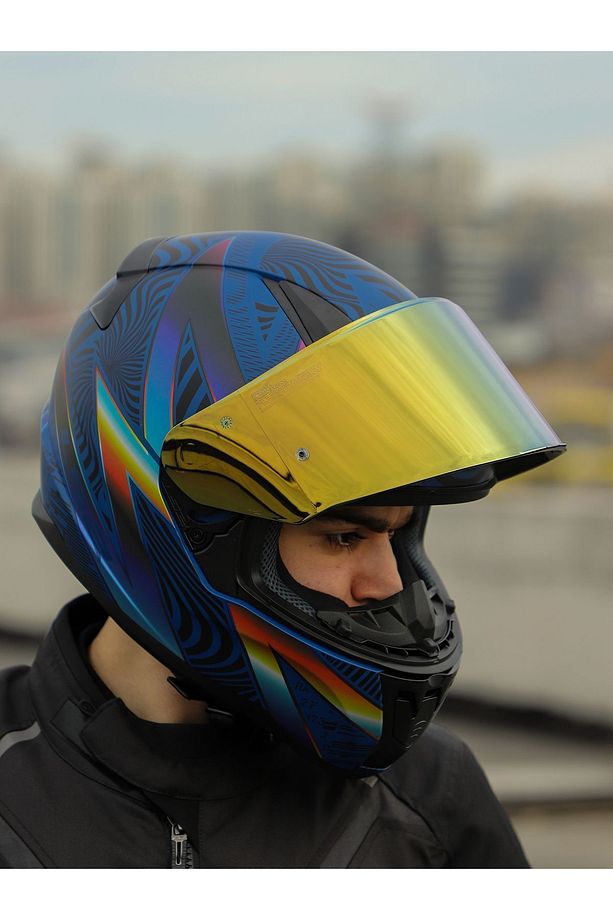 Rapıd 2 optık mat mavi-Mor kask - 7