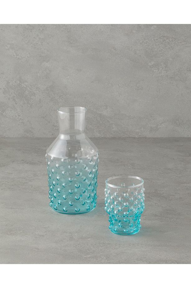 Bubbles Cam Başucu Sürahi 1150 ml Mavi - 2