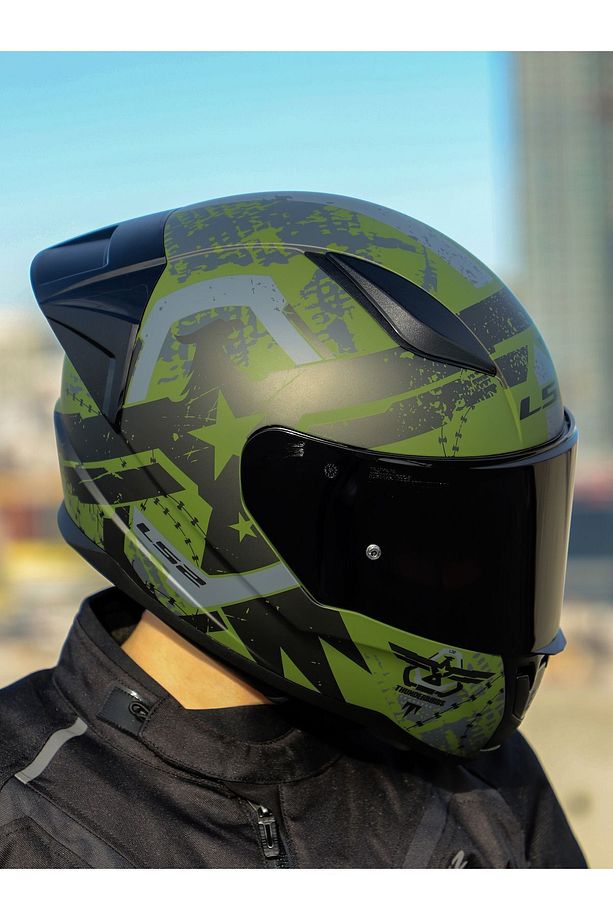 RAPID 2 RACE THUNDER BIRDS MAT YEŞİL-SİYAH-GRİ KASK - 6