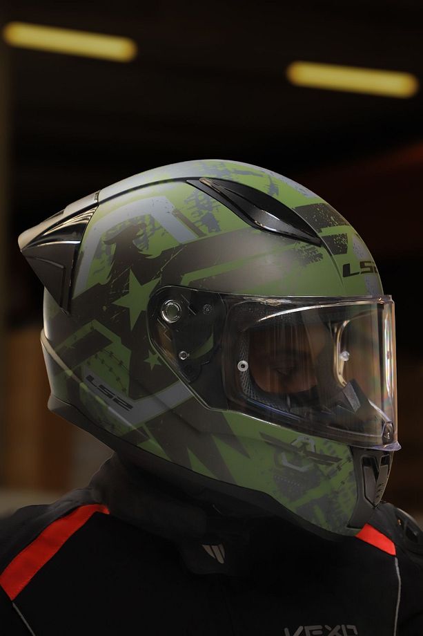 RAPID 2 RACE THUNDER  BIRDS MAT YEŞİL-SİYAH-GRİ KASK - 2