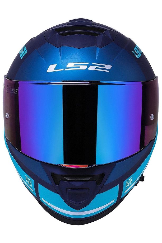 Storm 2 Slant Mat Mavi Turuncu Kask - 4