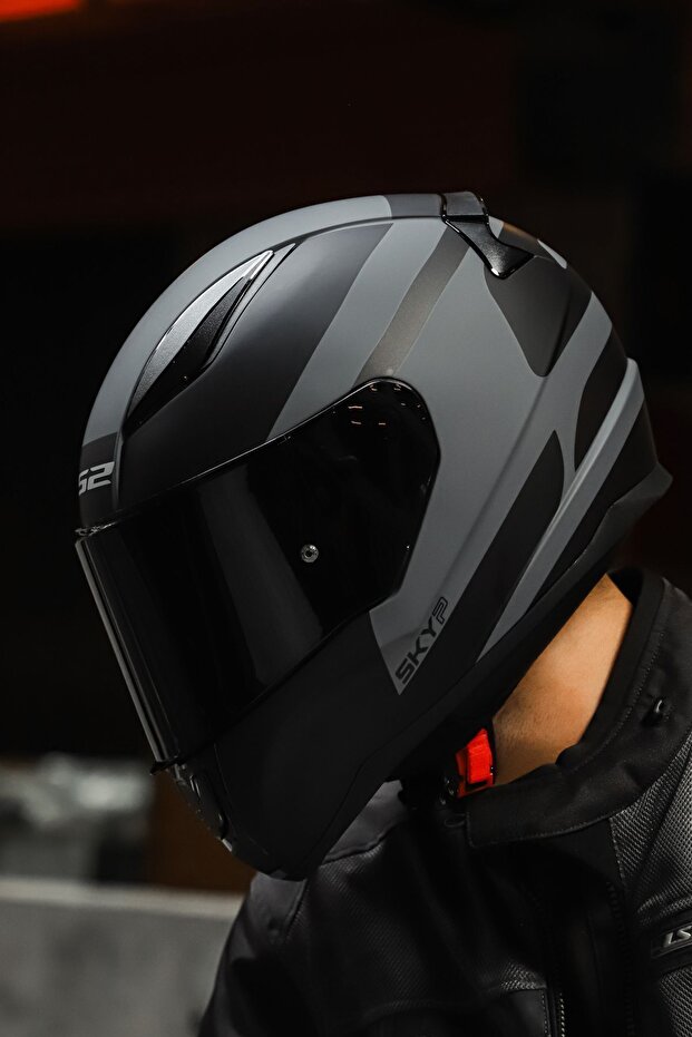 RAPİD SETHDES MAT COOL GRİ-SİYAH KASK - 8