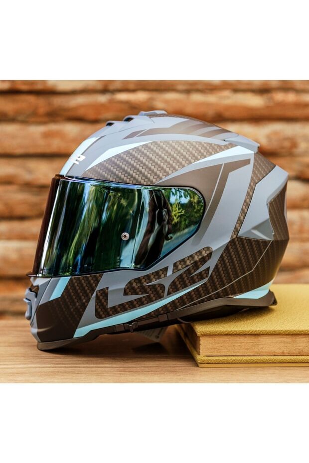 Storm 2 Racer Mat Mavi Kask - 1