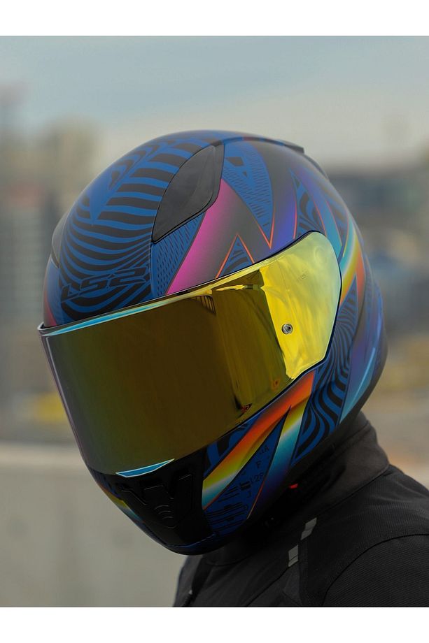 Rapıd 2 optık mat mavi-Mor kask - 2