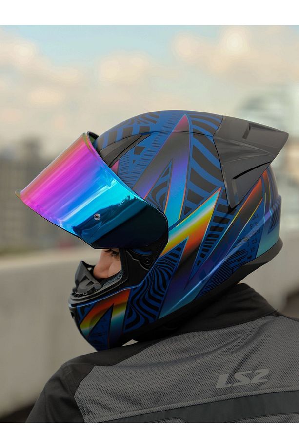 RAPID 2 RACE OPTIK MAT MAVİ-MOR KASK - 5