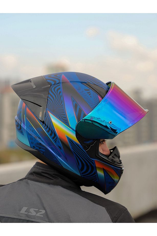 RAPID 2 RACE OPTIK MAT MAVİ-MOR KASK - 8