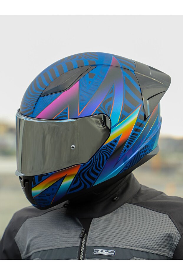 RAPID 2 RACE OPTIK MAT MAVİ-MOR KASK - 2