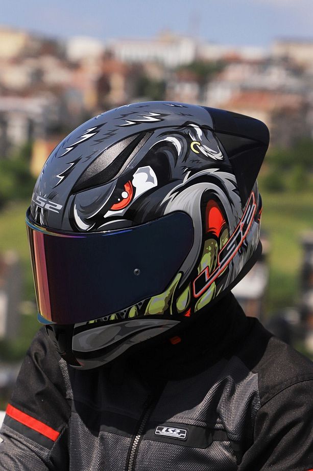 RAPID 2 RACE SPOX GRİ-KIRMIZI KASK - 4