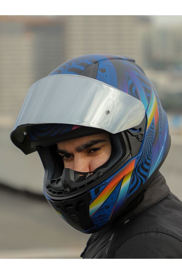 RAPID 2 OPTIK MAT MAVİ-MOR KASK - 7