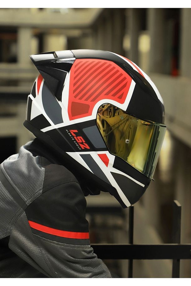 RAPID 2 RACE GRID MAT BEYAZ-KIRMIZI KASK - 3
