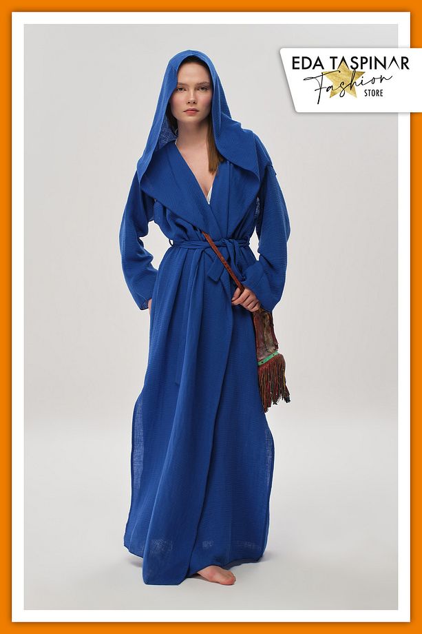 Kapşonlu Kaftan TEKS-00053 - 1