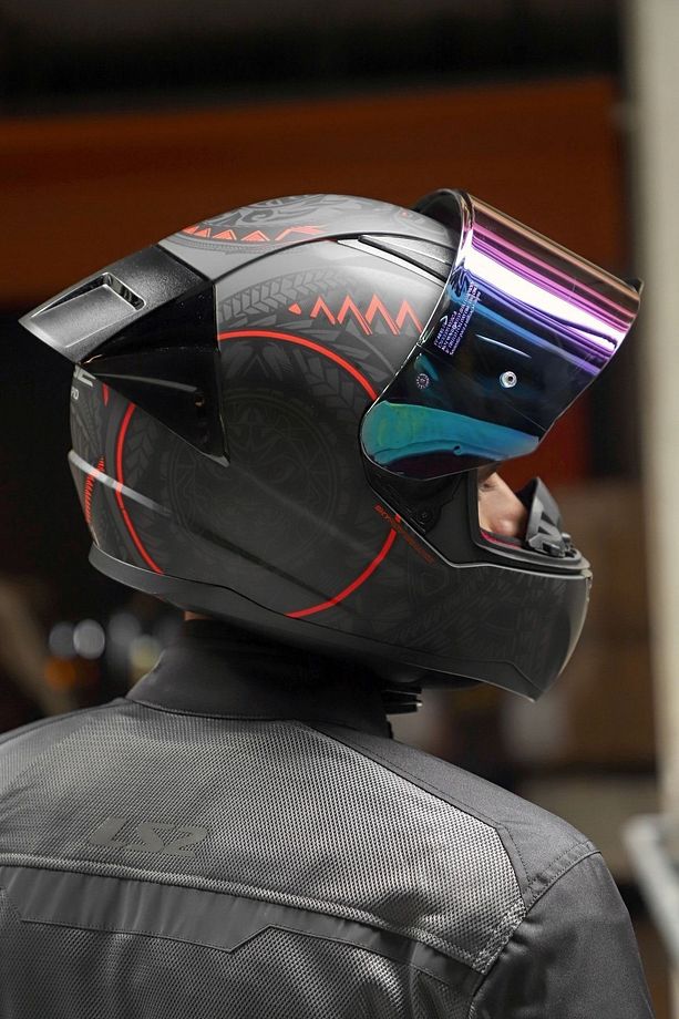 Rapid 2 Race Takaroa Mat Si?yah-kirmizi Kask - 3