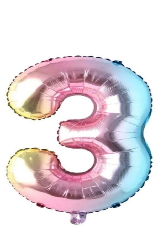 3 Number Colored Foil