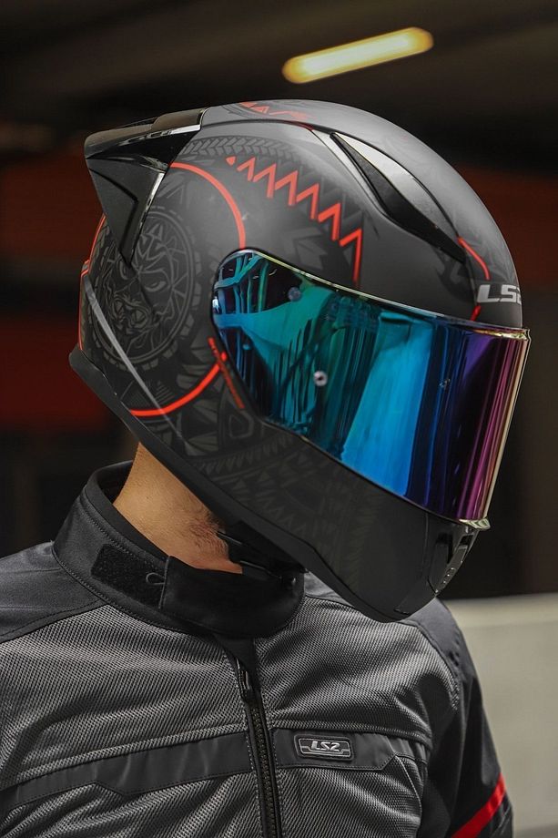 Rapid 2 Race Takaroa Mat Si?yah-kirmizi Kask - 1