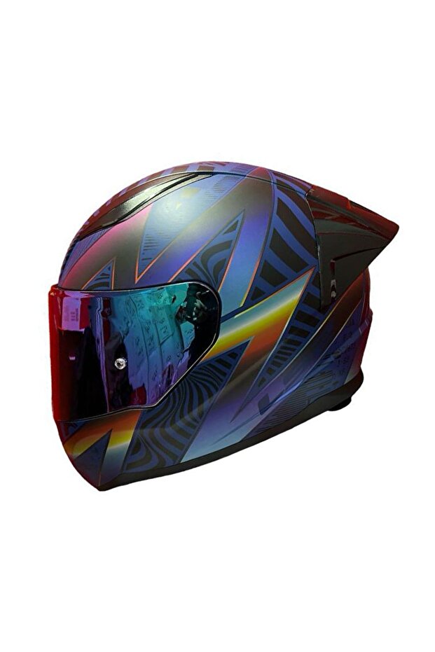 RAPID 2 RACE OPTIK MAT MAVİ-MOR KASK++SPOİLER-SET - 2