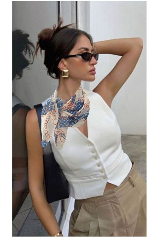 Patterned Scarf Bag - 1