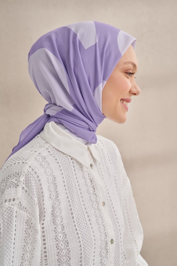 LUNA DESEN EŞARP - LEYLAK