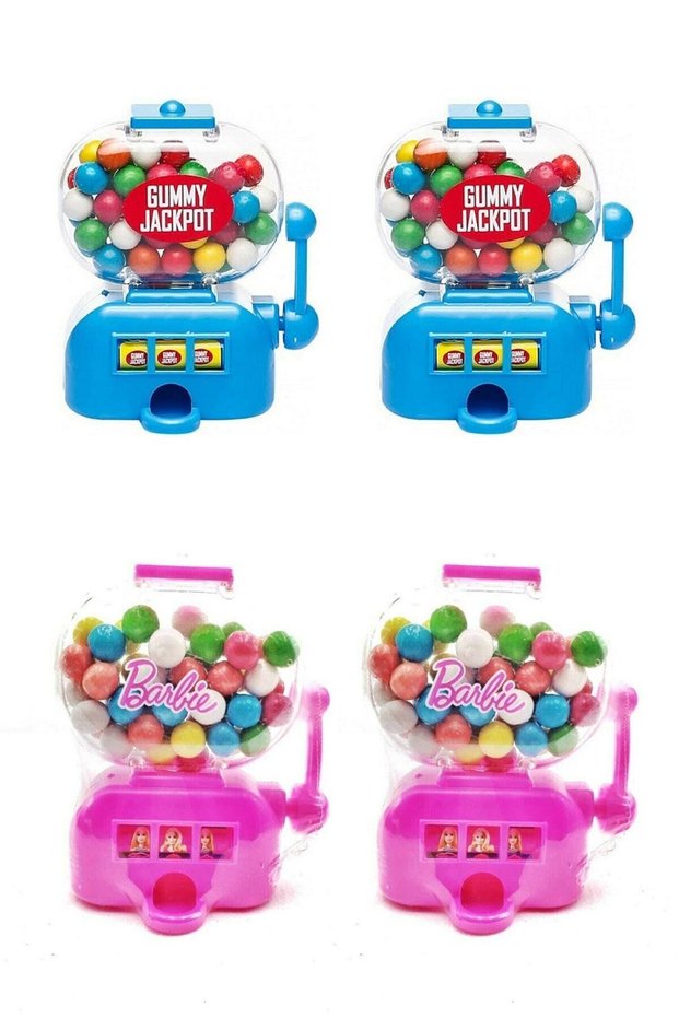 4-Pack Gumball Machine Colorful Jackpot Edible Gumballs - Gumball Machine Jackpot Machine