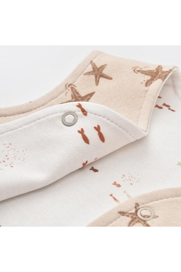 Bibaby Biorganic Magic Starfish Baby Vest 61462 Latte