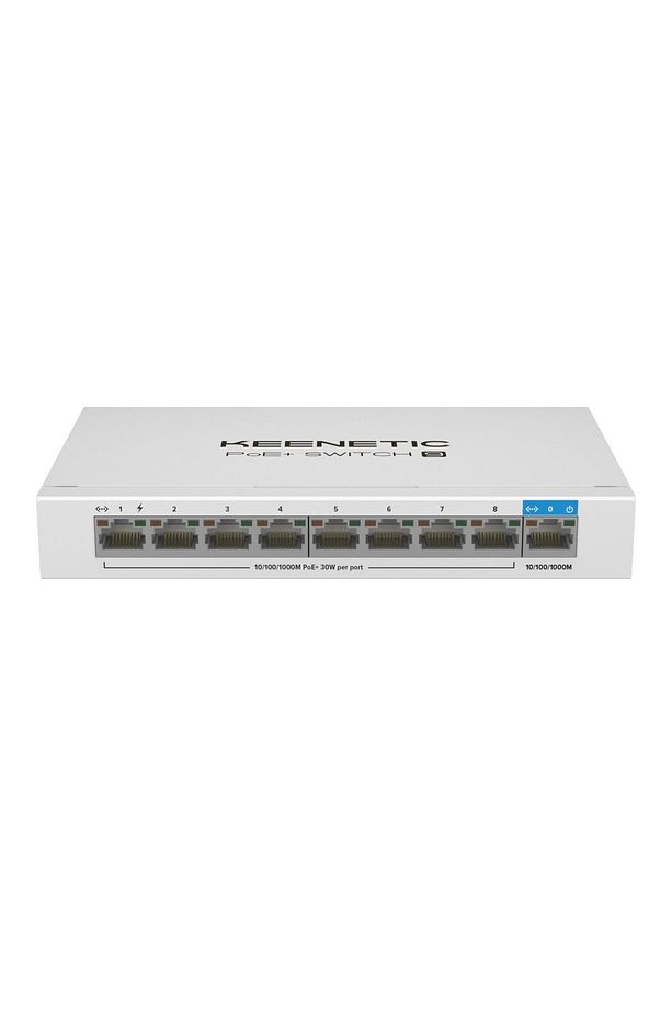 PoE+ Switch 9, 1x1Gbit, 8x1Gbit PoE+ Port, IEEE 802.3af/at (max.30W/port), 120Watt - 1