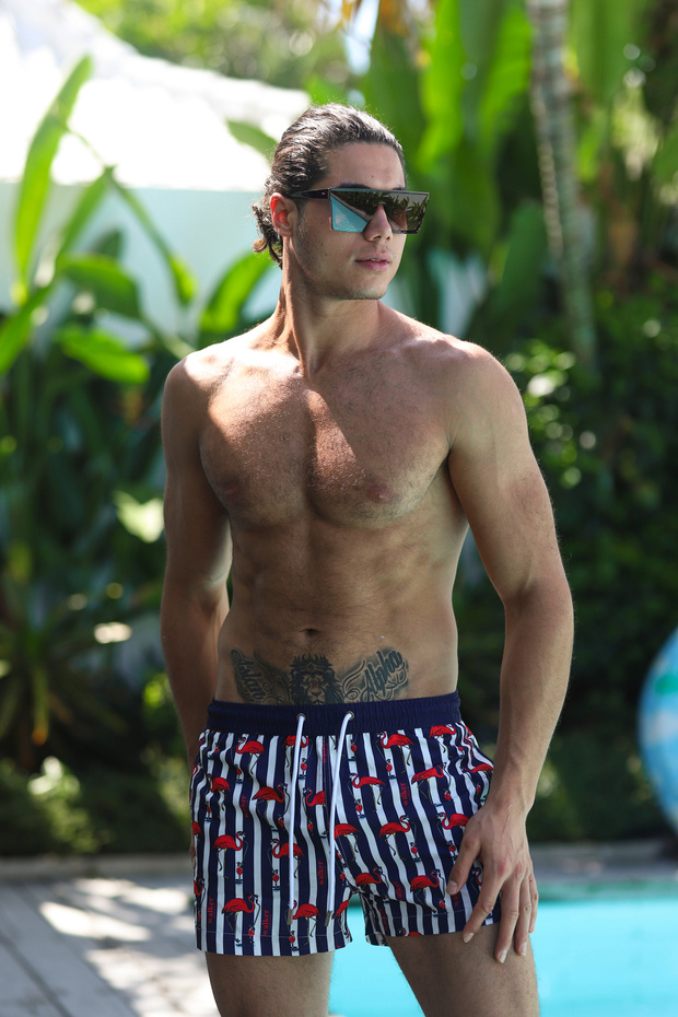 FLAMINGO BASKILI DENİZ ŞORTU - 3