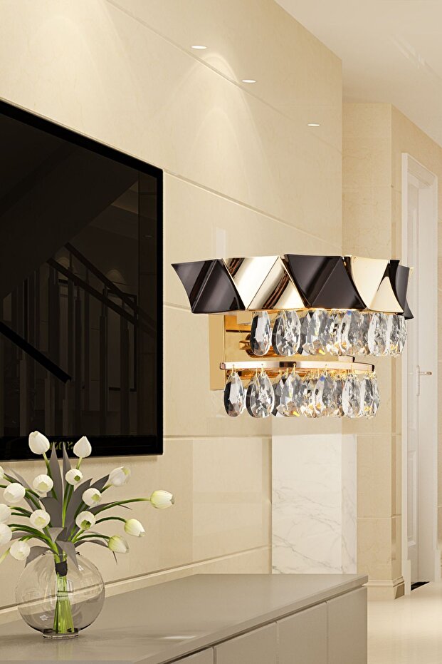 Betty Gold Plated 8 Watt LED Headboard, Living Room LED Wall Lamp