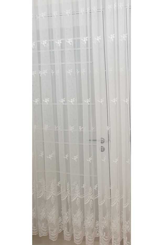 Grek Modeli 2 Kat Pileli Tül Perde - 2