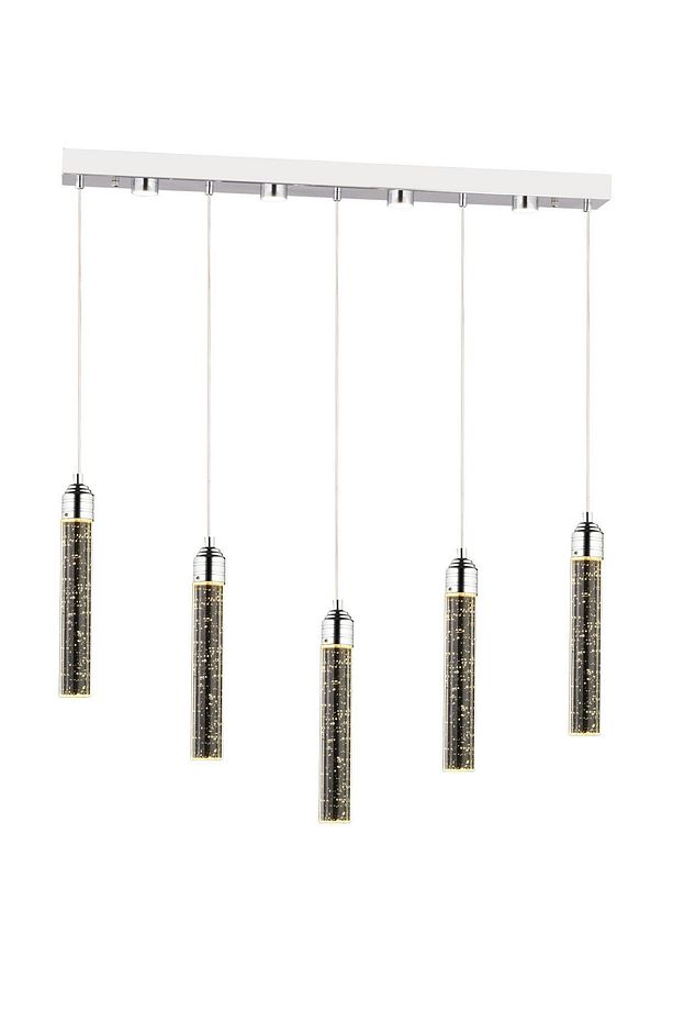 Zaki 5 li Sıralı Krom Kaplama 3 Renkli 72 Watt Ledli Modern Tasarım Oturma Odası,Yemek Masa Üstüı,Sa - 2