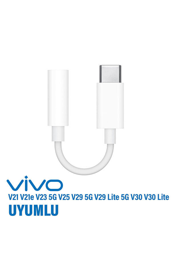 Tyep-C Earphone Converter for Vivo V21 V23 V25 V29 5g V29 Lite V30 Lite Compatible Converter Type-C Aux