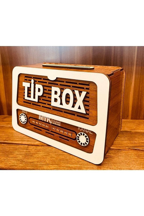 Tip Box Bahşiş Kutusu Nostaljik Radyo Görünümlü - 4