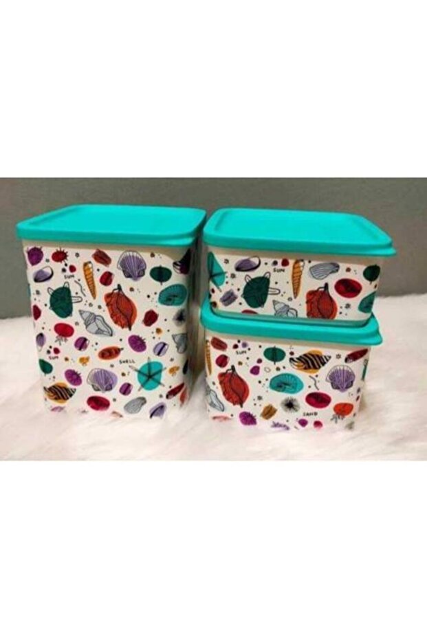 طقم مكعب 3 قطع منقوشة - 2