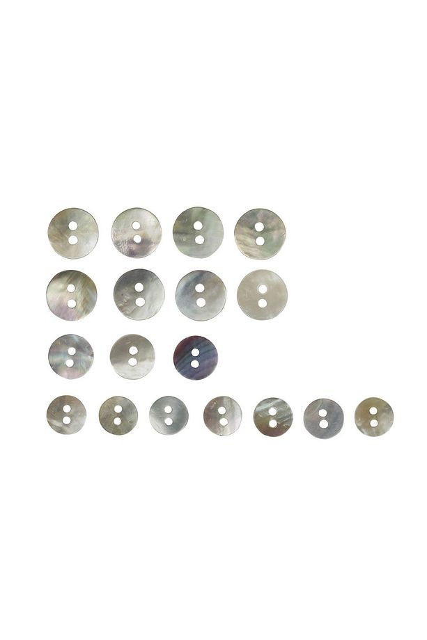 Yuvarlak Model Hakiki Sedef Düğme %100 Deniz Kabuğu 12,5 Mm (50 ADET) - 3