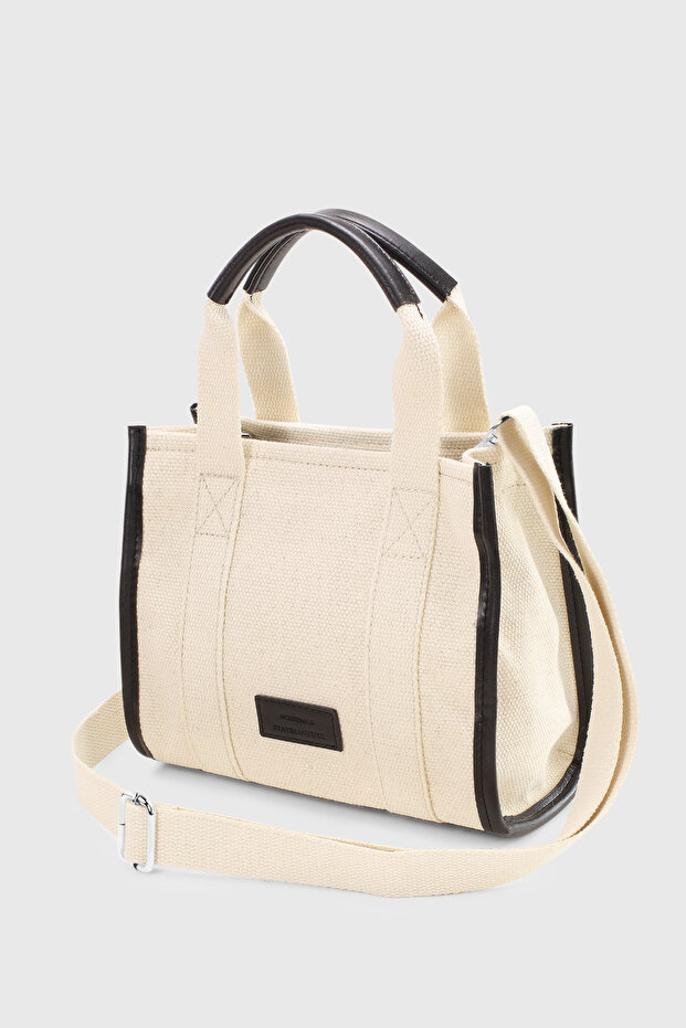 Women's Soft Black Canvas Tote Bag