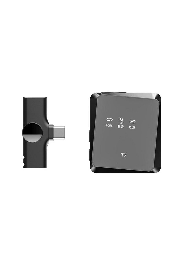 iPhone Uyumlu Kablosuz Yaka Mikrofonu Tak Çalışır Tekli Mini Yaka Mikrofon Lightning - 5