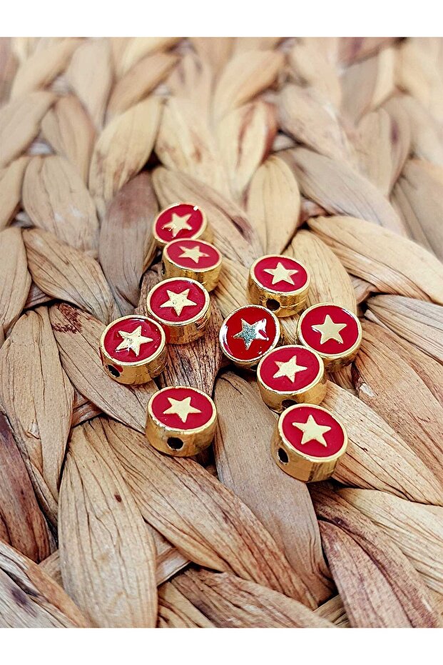 Gold Plated Red Star Spacer/2Pcs (51786)
