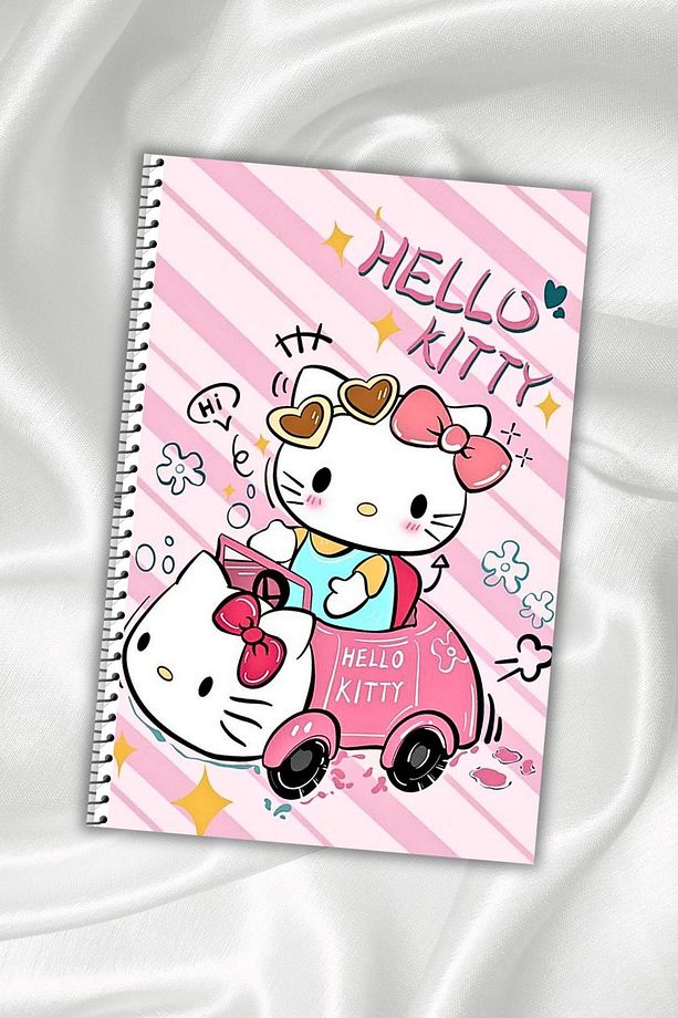 Hello Kitty Ve Kuromi Çizgili Defter,64 Sayfa, A5 , Spiralli Defter - 2