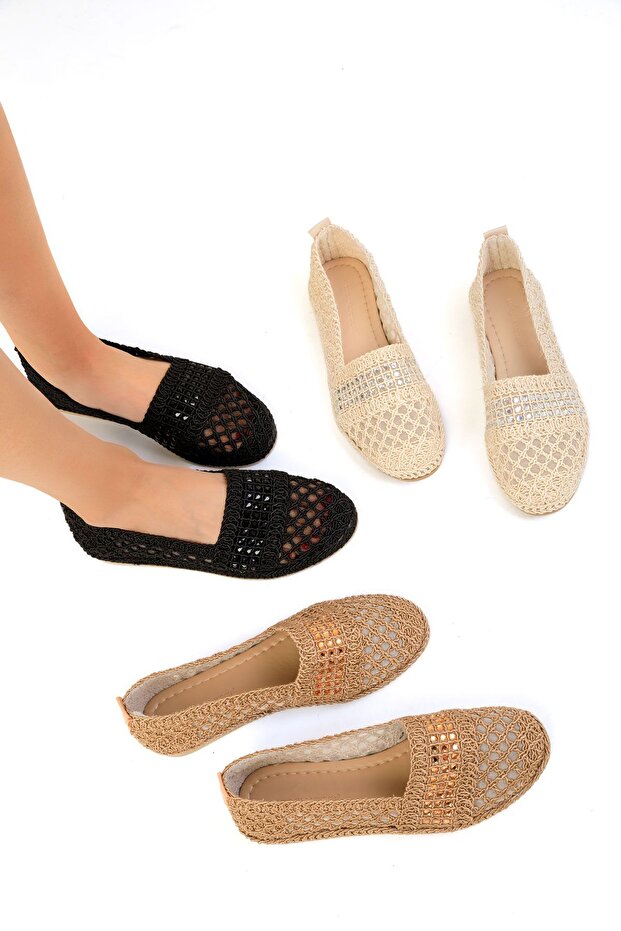 19340 Model Black Women's Ballerinas