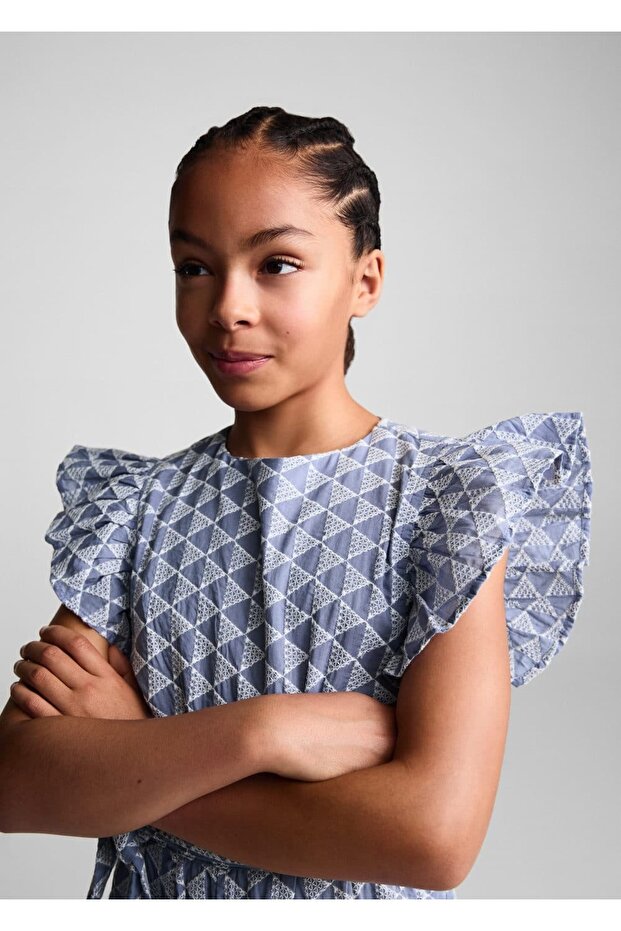 Volanlı Işlemeli Tulum - 6