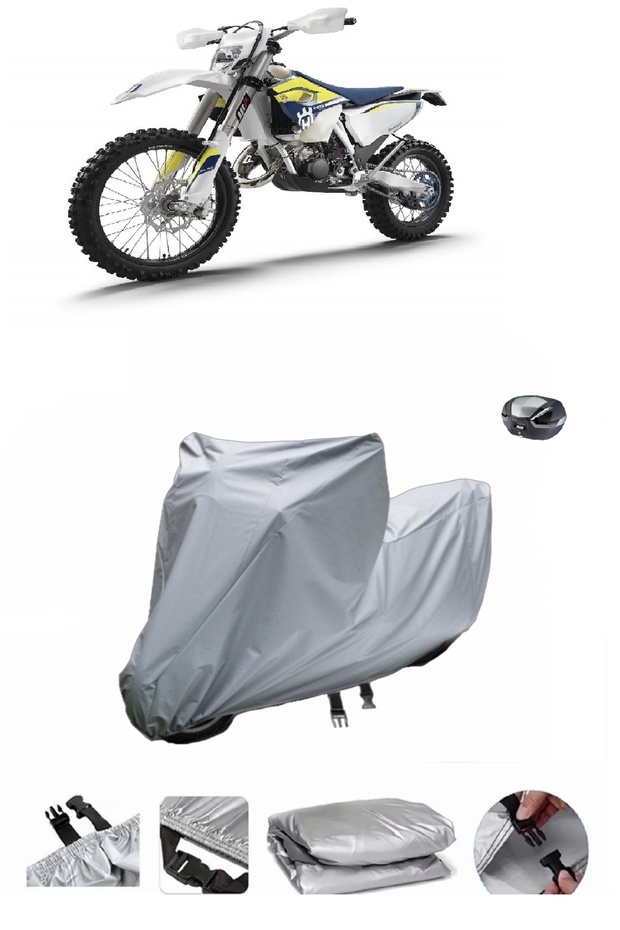 Ultra-thick motorcycle cover compatible with Husqvarna TE 125 rear Bag .