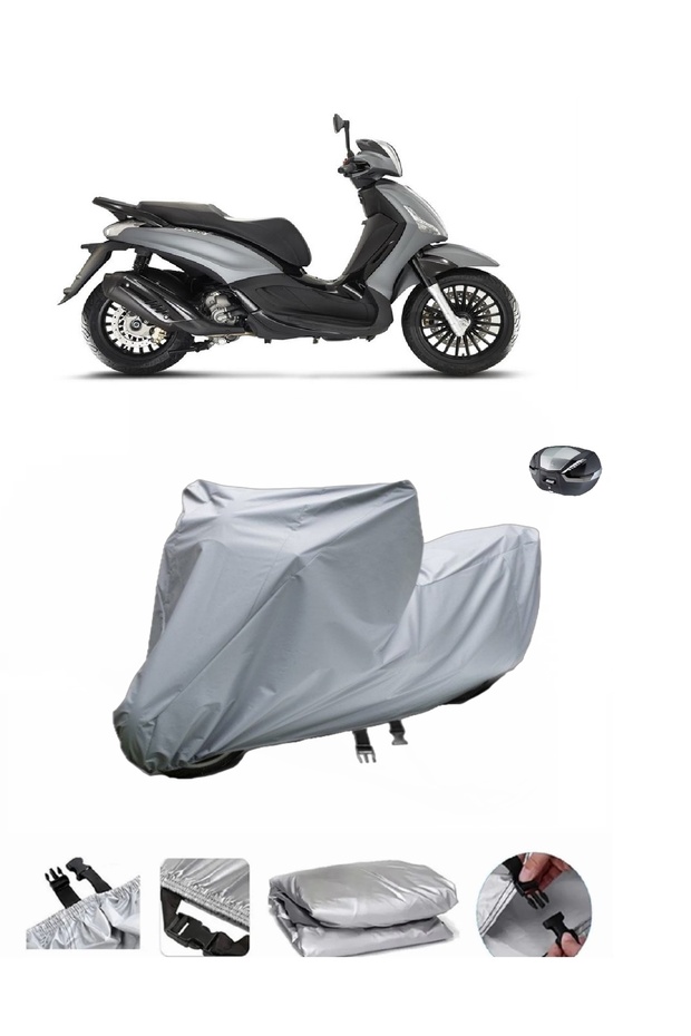 غطاء دراجة نارية سميك للغاية متوافق مع حقيبة الخلفية لدراجة Piaggio Beverly S 400.
