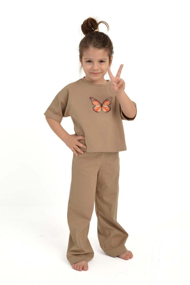 Butterfly Patterned Children's Pajama Set