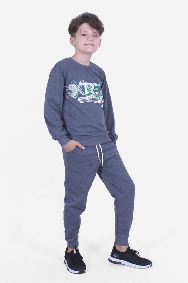 ROUND COLLAR BASIC BOY'S TRACKSUIT - 4