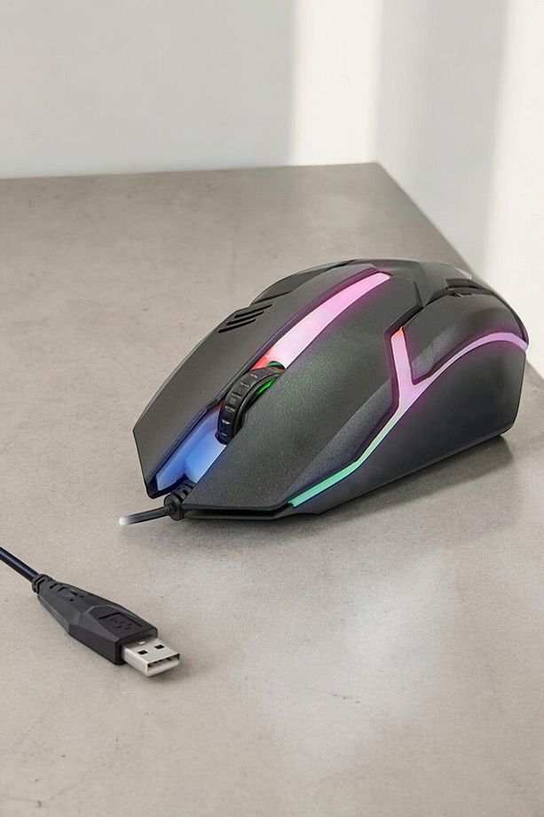Led Işıklı 3D Gaming Tip Kablolu Mouse Bilgisayar Faresi Notebook PC Windows  Uyumlu Oyuncu Mause - 2
