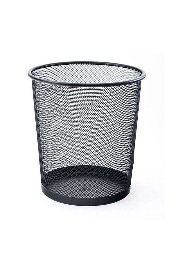 Ofis Tipi Çöp Kovası Büro Çöp Kutusu File Delikli Metal Hafif 12 Litre Çöp Kovası lüks - 3